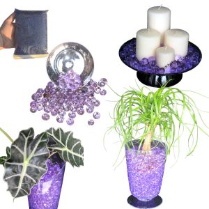 Water Beads for Floating Candles Purple Water Marbles for Plants 1lb Bag Vase Fillers for Wedding Centerpieces
