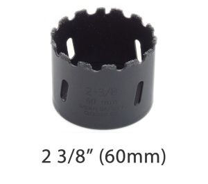 2 3/8 inch  Carbide Hole Saw for Concrete Cement Drywall Plaster Hardie Board Masonry Wall Tile Marble Brick 60mm Carbide Grit Hole Saw