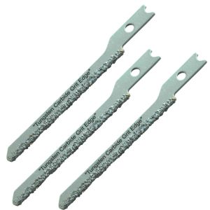 3 Pack - Scroll Universal Fit All Shank Tungsten Grit Edge Jigsaw Blade