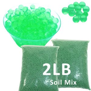 Water Beads for Floating Candles Soil Mix B Grade Lime Green Water Marbles for Plants 2 x1lb Bags