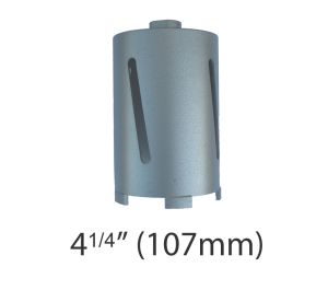 Core Drill Diamond for Concrete 4 1/4 inch diameter x 6 inch Deep Sintered Diamond Core Drill Bit 5/8-11 UNC Thread For Adaptor 107mm x 150mm