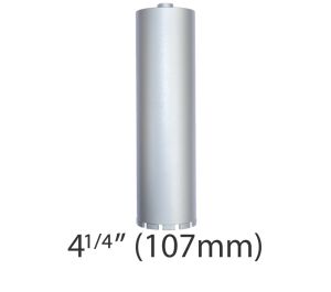 Diamond Core Drill for Concrete 4 1/4 inch diameter x 15 inch Deep Sintered Diamond Core Drill Bit 5/8-11 UNC Thread For Adaptor 107mm x 400mm