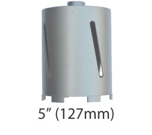 Core Drill Diamond for Concrete 5 inch diameter x 6 inch Deep Sintered Diamond Core Drill Bit 5/8-11 UNC Thread For Adaptor 127mm x 150mm