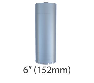Diamond Core Drill for Concrete 6 inch diameter x 15 inch Deep Sintered Diamond Core Drill Bit 5/8-11 UNC Thread For Adaptor 150mm x 400mm