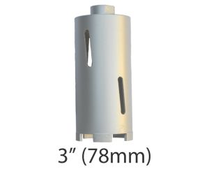 Diamond Core Drill for Concrete 3 inch diameter x 6 inch Deep Sintered Diamond Core Drill Bit 5/8-11 UNC Thread For Adaptor 76mm x 150mm