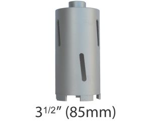 Diamond Core Drill for Concrete 3 1/2 inch diameter x 6 inch Deep Sintered Diamond Core Drill Bit 5/8-11 UNC Thread For Adaptor 85mm x 150mm