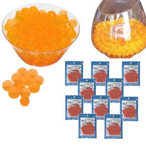 Water Beads for Floating Candles Orange Water Marbles for Plants  10 x 10g Vase Fillers for Wedding Centerpieces