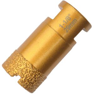 1 1/8 inch Vacuum Brazed Diamond Core Drill Bit (29mm) 5/8-11 UNC Thread for Angle Grinder