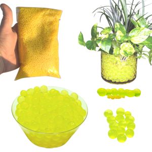 Water Beads for Floating Candles Yellow Water Marbles for Plants 1lb Bag Vase Fillers for Wedding Centerpieces