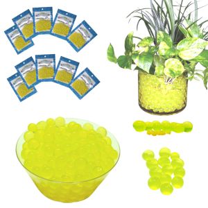 Water Beads for Floating Candles Yellow Water Marbles for Plants 10 x 10g bags Vase Fillers for Wedding Centerpieces