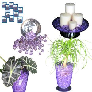 Water Beads for Floating Candles Purple Water Marbles for Plants 10 x 10g Bags Vase Fillers for Wedding Centerpieces
