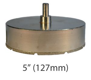 5 inch (127mm) Electroplated Diamond Grit Edge Hole Saw