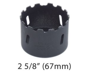  2 5/8 inch  Carbide Hole Saw for Concrete Cement Drywall Plaster Hardie Board Masonry Wall Tile Marble Brick 67mm Carbide Grit Hole Saw