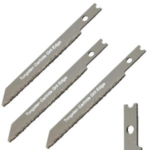 3 Pack - Universal Fit All Shank Tungsten Grit Edge Jigsaw Blade