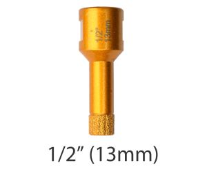 1/2" Vacuum Brazed Diamond Core Drill Bit  (13mm) 5/8-11 UNC Thread For Angle Grinder