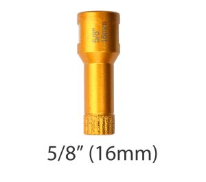 5/8" Vacuum Brazed Diamond Core Drill Bit (16mm) 5/8-11 UNC Thread For Angle Grinder