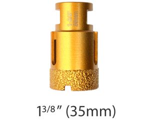 1 3/8" Vacuum Brazed Diamond Core Drill Bit (35mm) 5/8-11UNC Thread For Angle Grinder