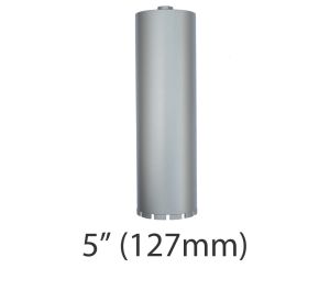 Diamond Core Drill for Concrete 5 inch diameter x 15 inch Deep Sintered Diamond Core Drill Bit 5/8-11 UNC Thread For Adaptor 127mm x 400mm