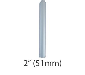 2" (51mm) dia. X 400mm Long Sintered Diamond Core Drill Bit 5/8-11UNC Thread