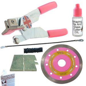 The Amazing Tile and Glass Cutter™ KIT1 Pink Handles